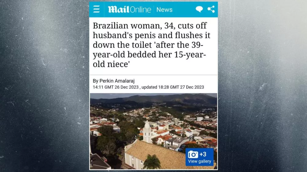 В Бразилии женщина отрезала мужу пенис и смыла в унитаз