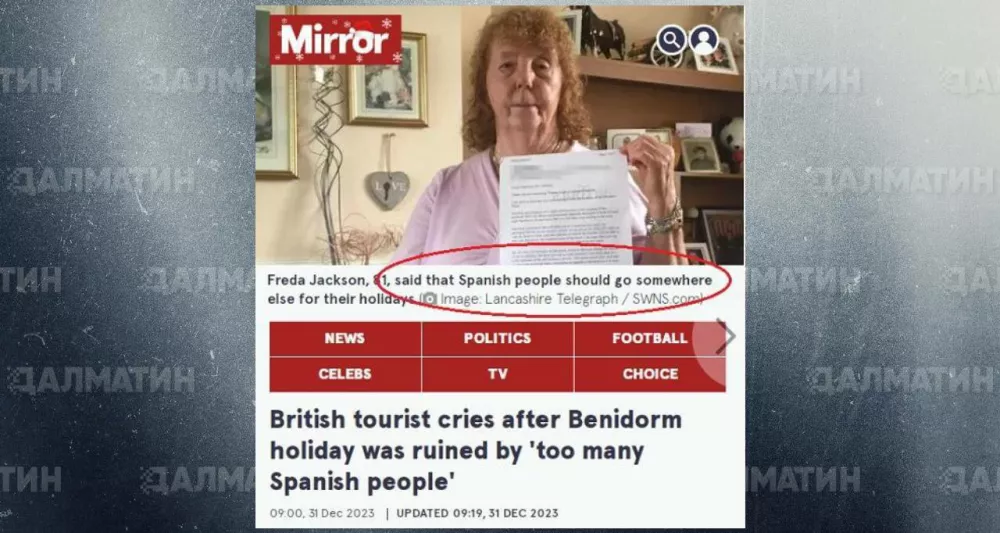 Британская туристка, отдыхавшая в Испании, пожаловалась на то, что ее отдых был испорчен засильем испанцев
