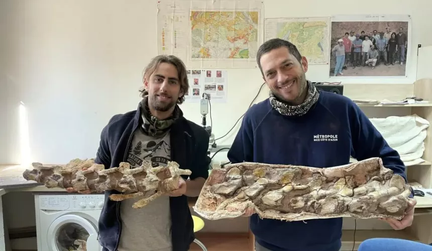 Французский палеонтолог обнаружил окаменелости динозавра во время прогулки с собакой