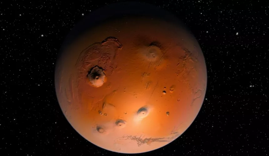 Новый гигантский вулкан обнаружен на Марсе