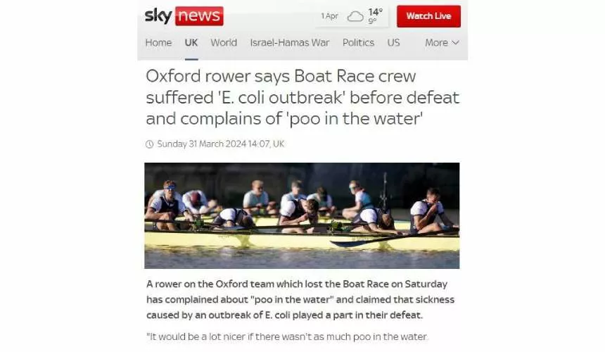 Участники знаменитой гонки в Темзе - месили веслами говно
