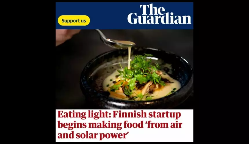 Еду из воздуха и солнечной энергии начали производить в Финляндии