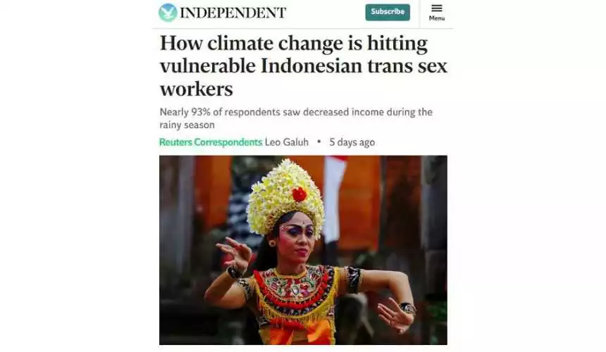 Глобальное изменение климата больно ударило по кошельку проституток-трансгендеров в Индонезии