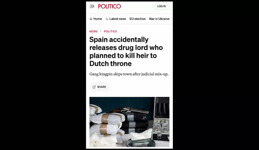 В Испании по ошибке отпустили из-под стражи наркобарона